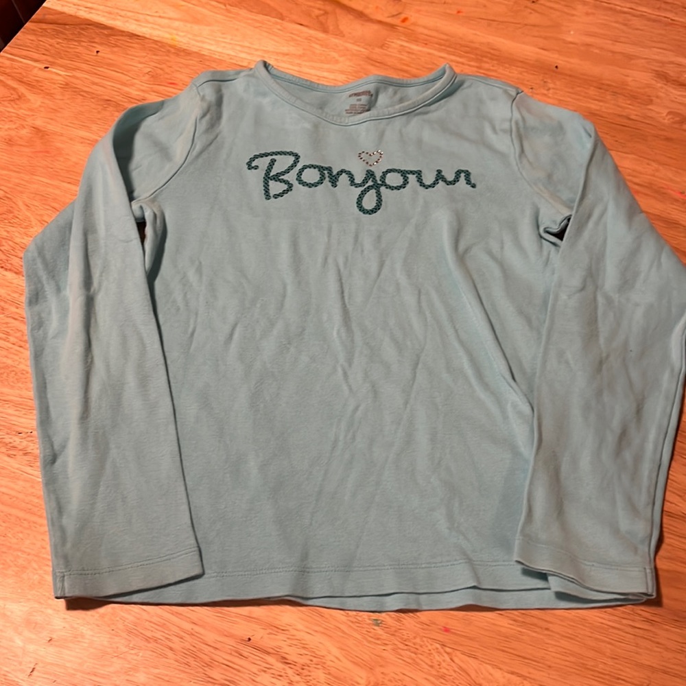 4 items for $9 Girls bonjour long sleeve tee size 10